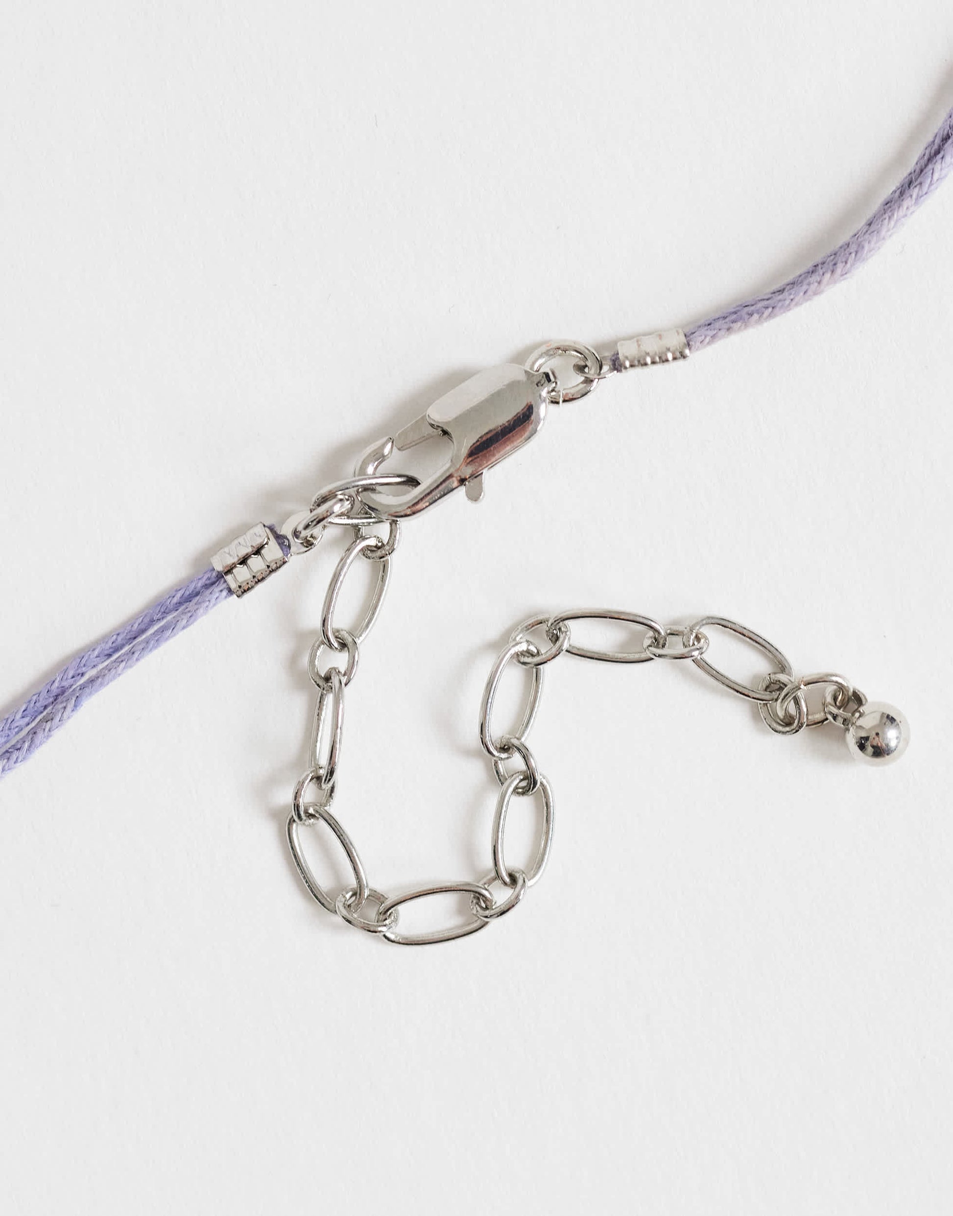 Topshop Ottie cord necklace with semi precious stones in light blue