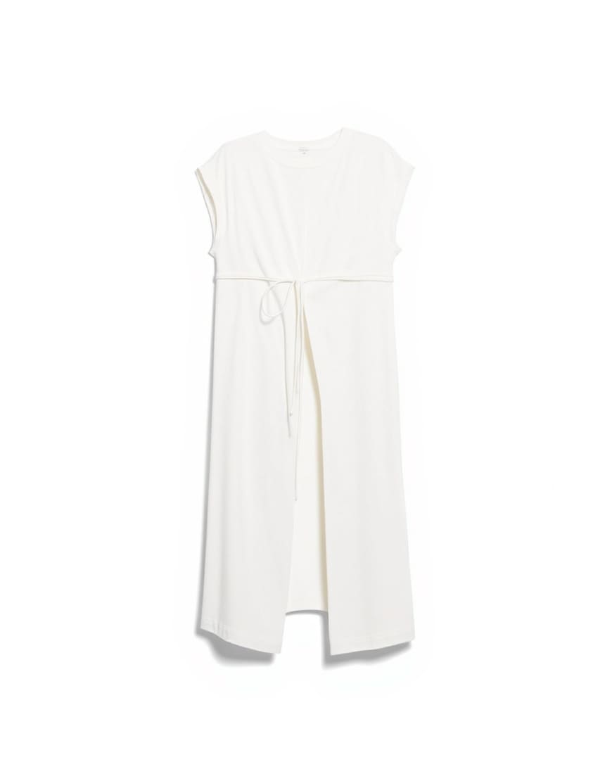 Topshop long line twist tunic top in white
