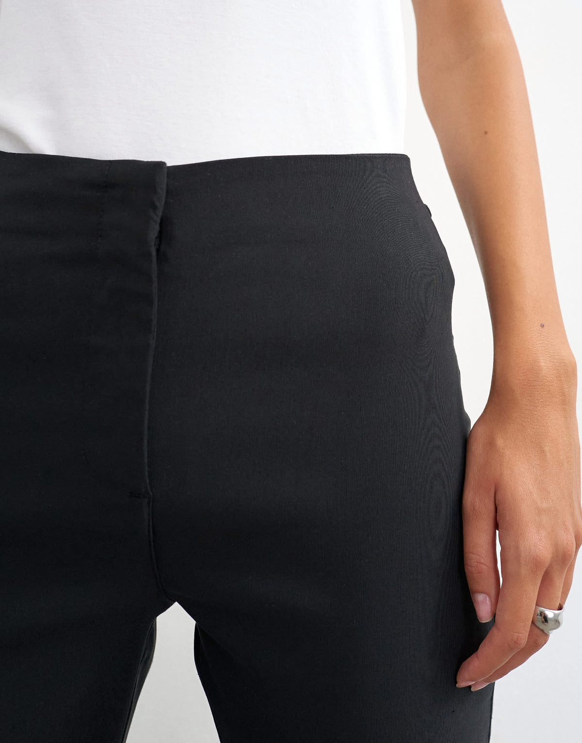 Topshop 3/4 length capri trouser in black