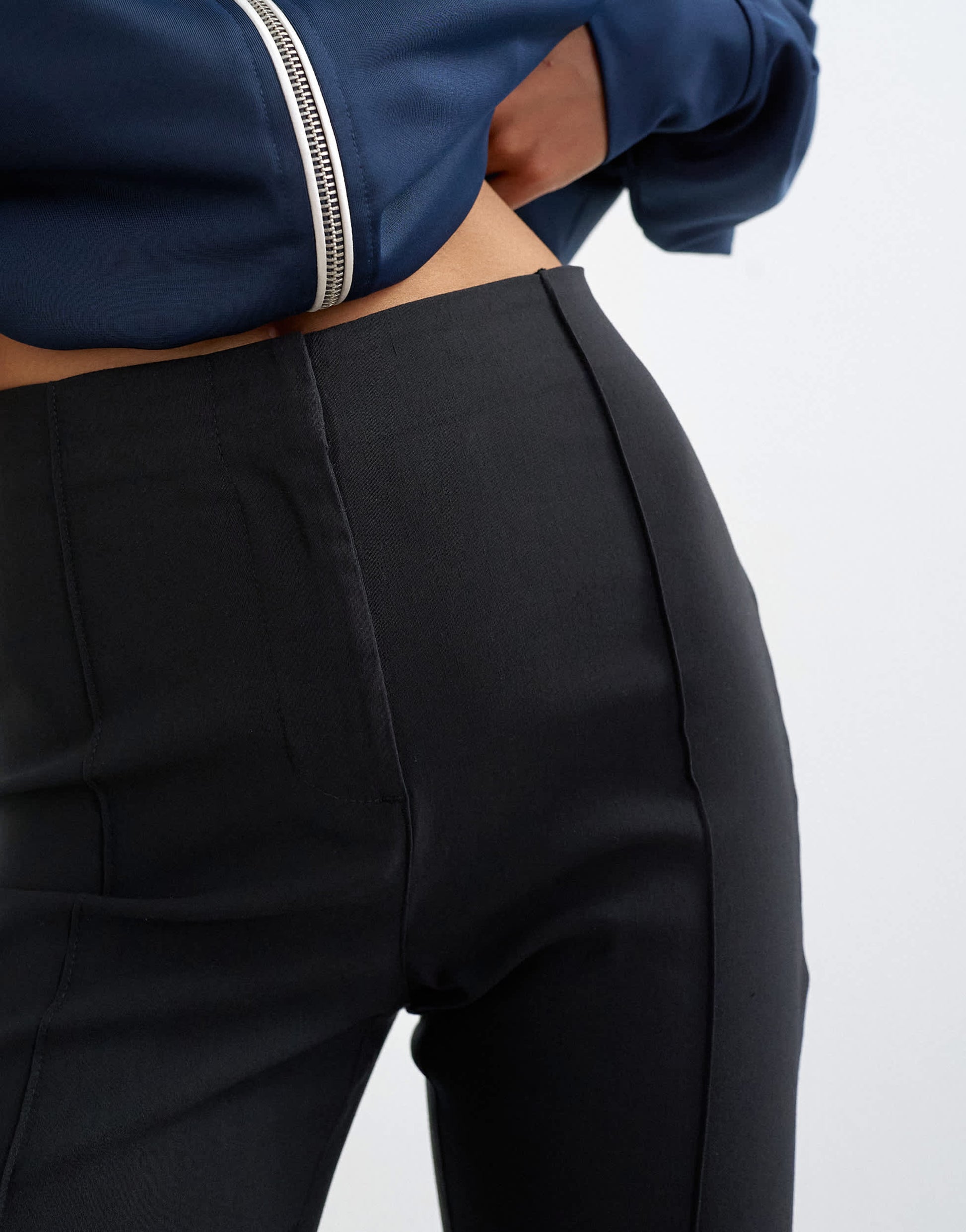 Topshop capri trouser in black