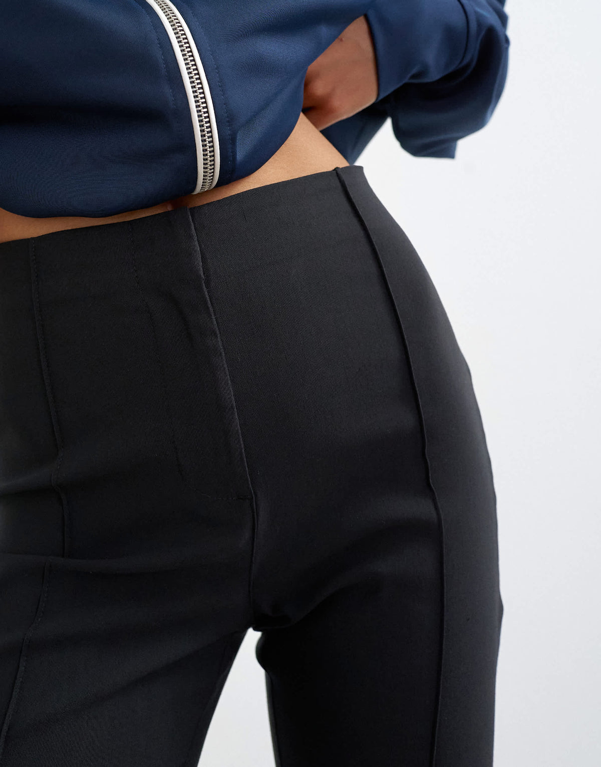 Topshop capri trouser in black