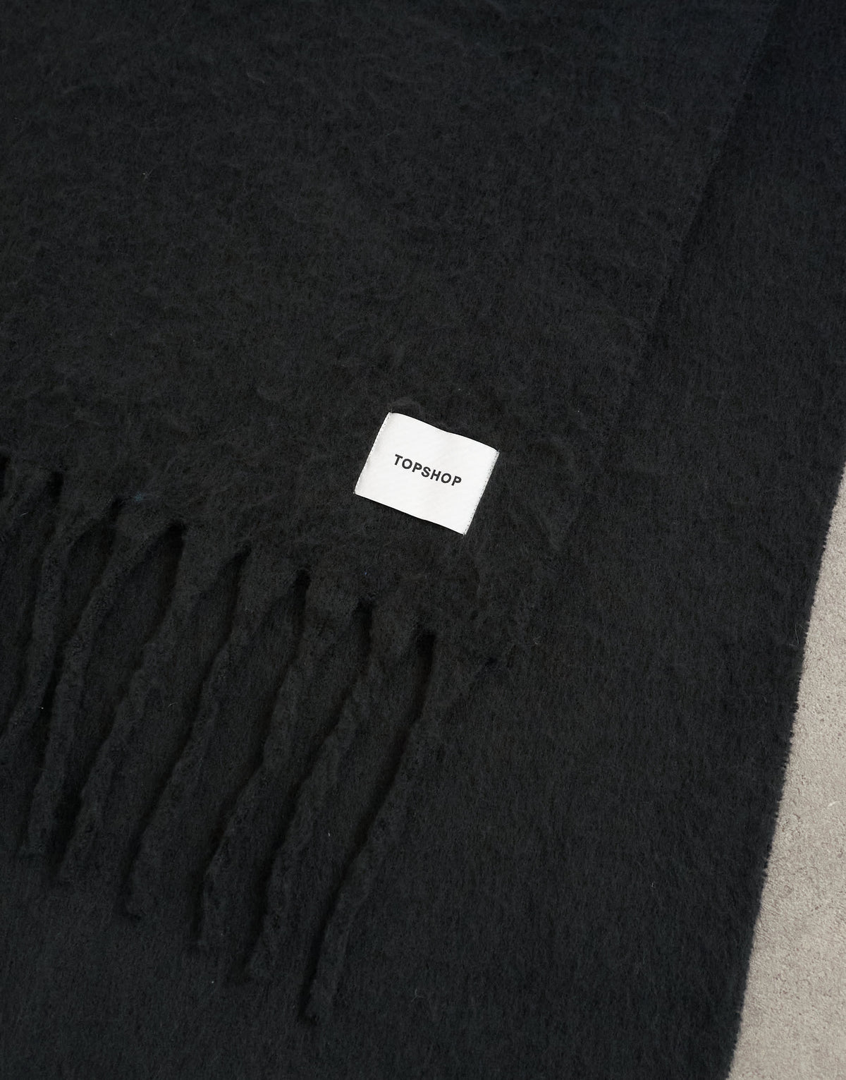 Topshop Sydney blanket scarf  in black
