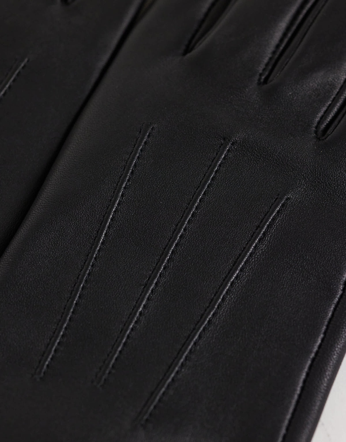 Topshop Gibson leather gloves in black