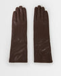 Topshop Gibson leather gloves in chocolate