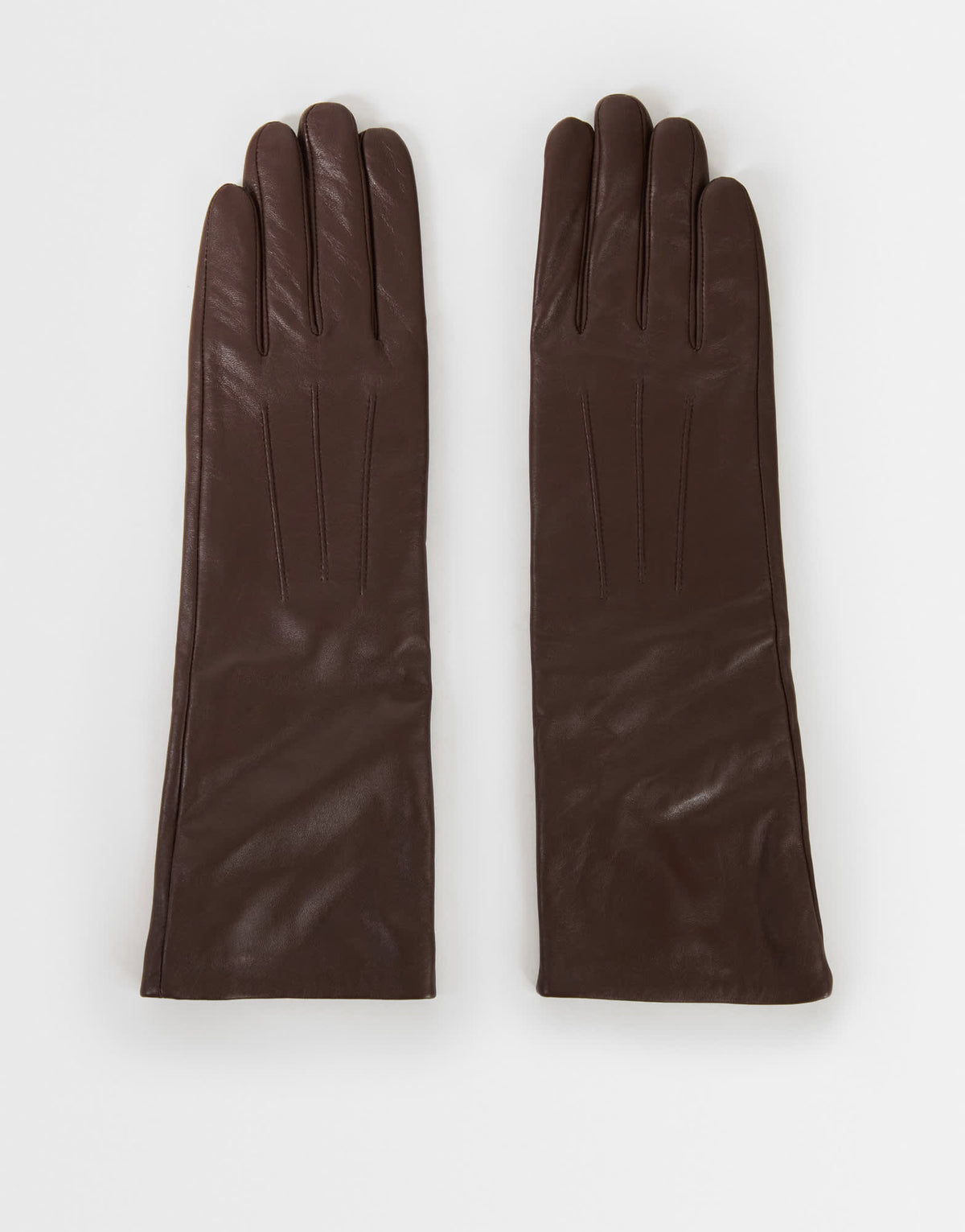 Topshop Gibson leather gloves in chocolate