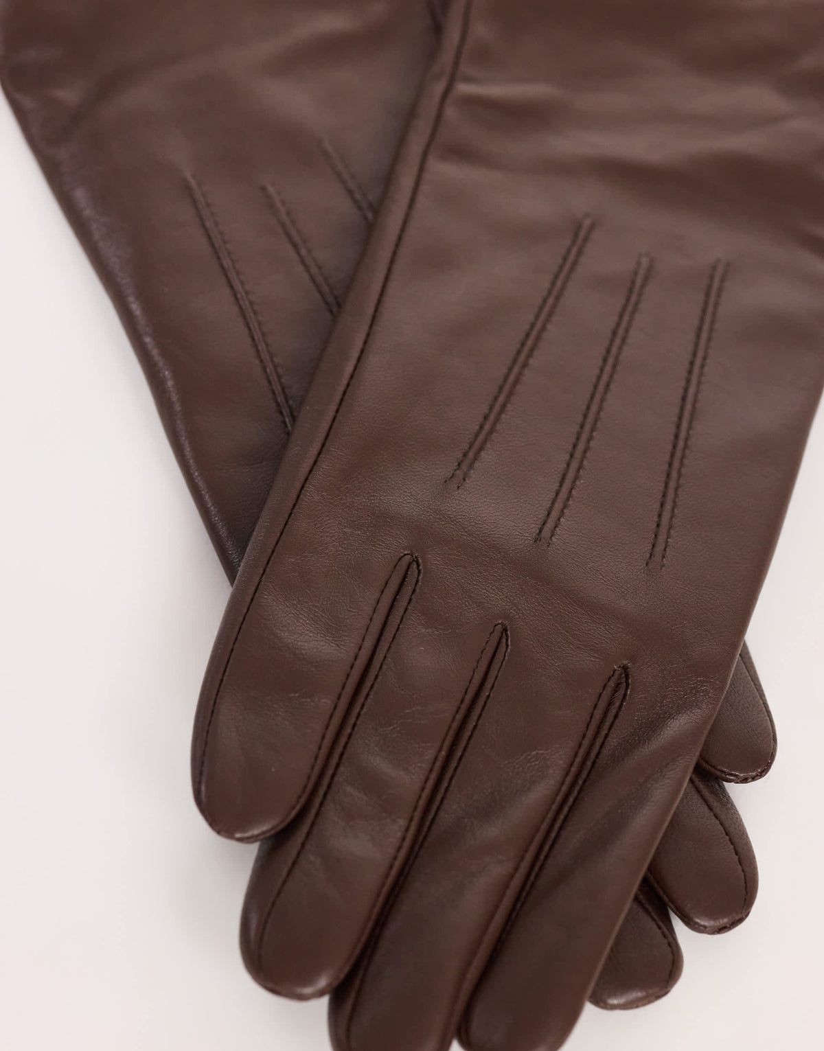 Topshop Gibson leather gloves in chocolate