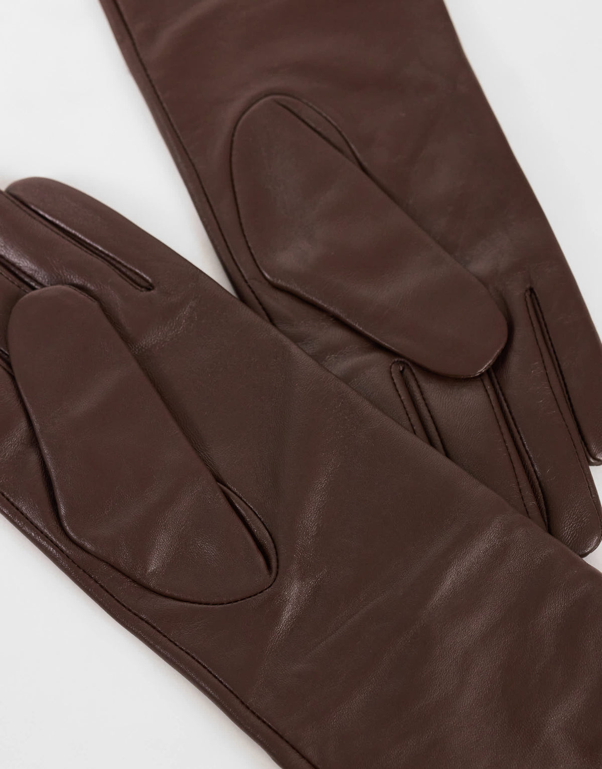 Topshop Gibson leather gloves in chocolate