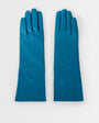 Topshop Gibson leather gloves in teal