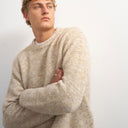 Topman relaxed fit loose knit jumper in stone