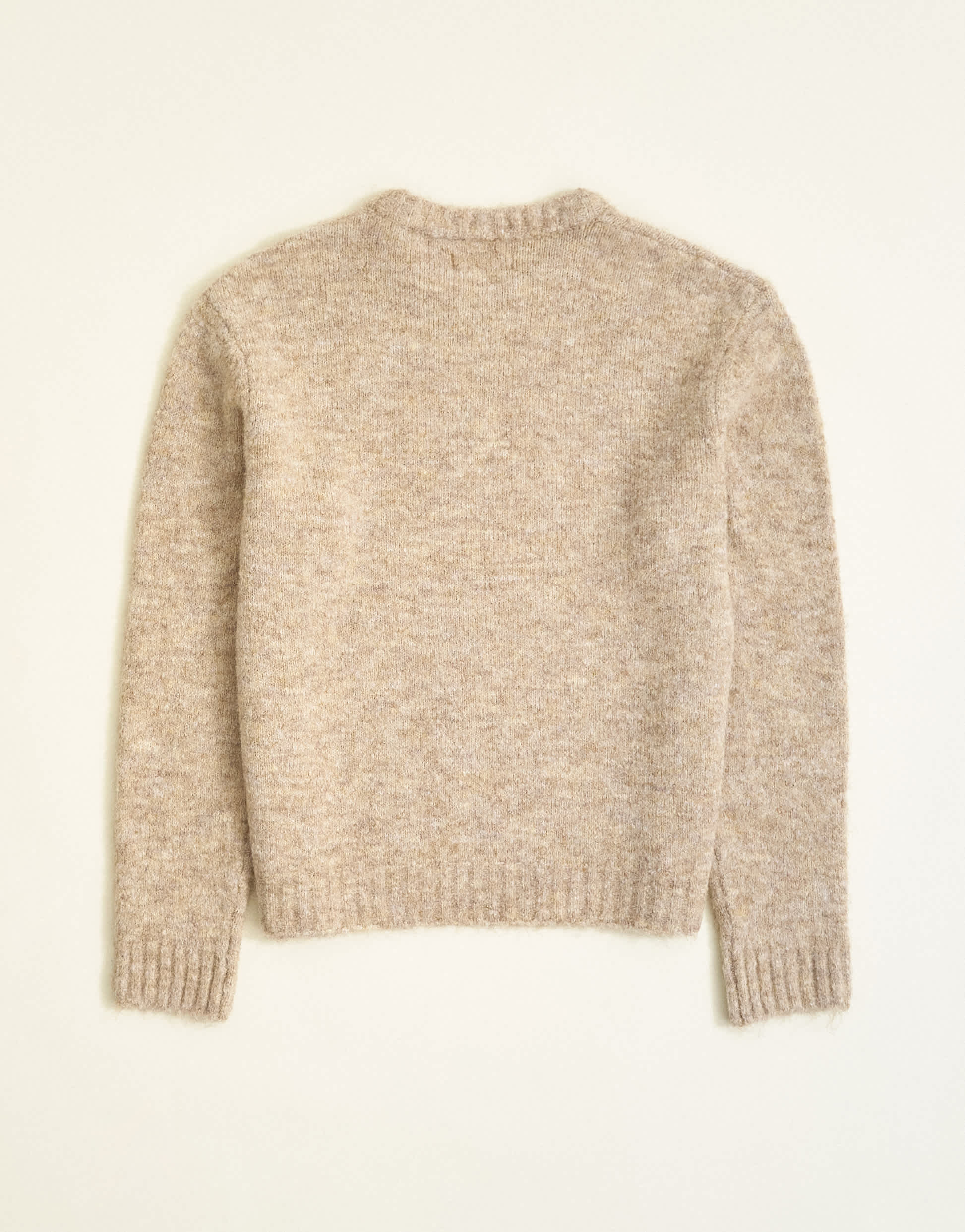 Topman relaxed fit loose knit jumper in stone