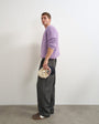 Topman relaxed fit loose knit jumper in lilac