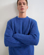 Topman relaxed fit loose knit jumper in cobalt blue