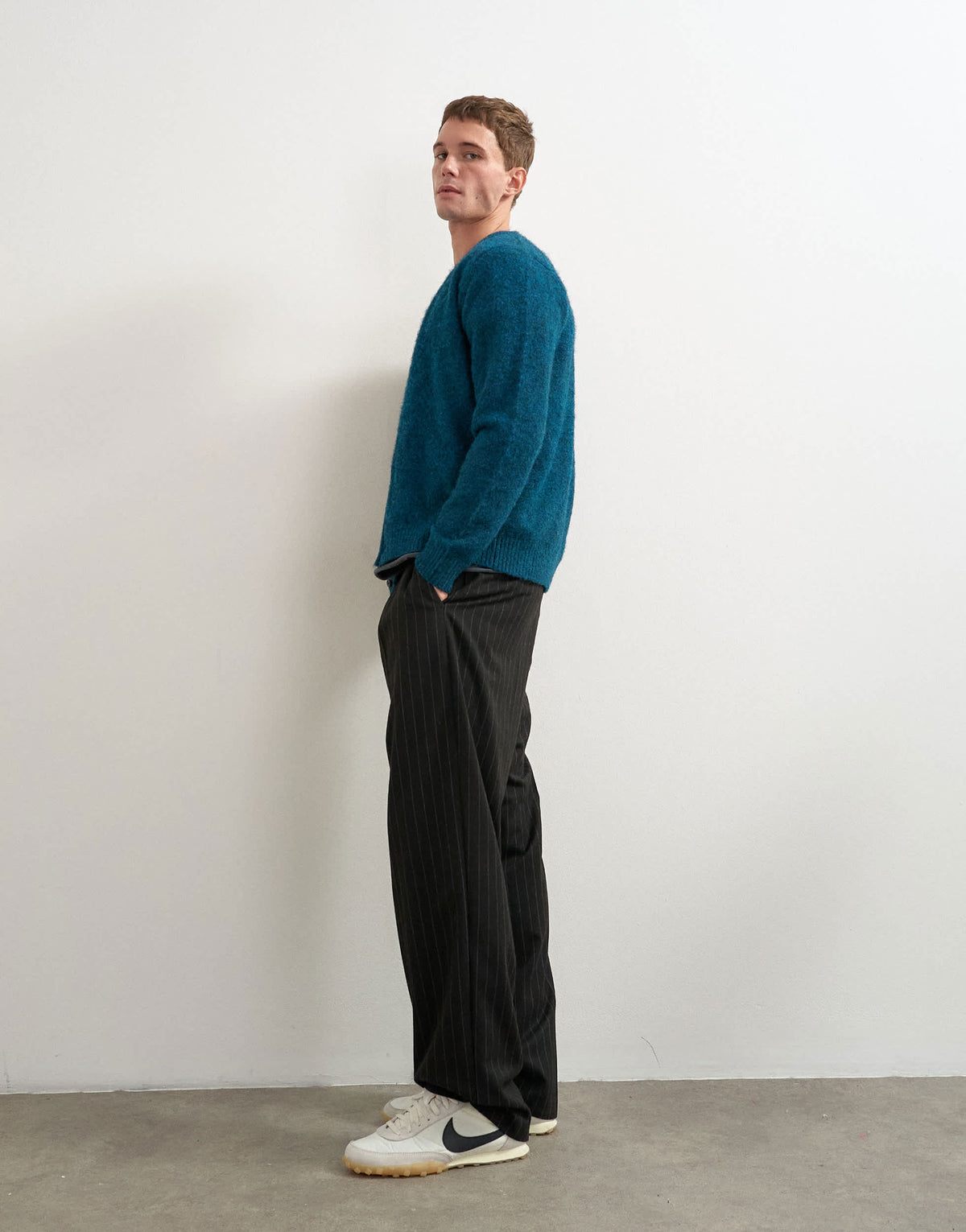 Topman classic fit brushed knitted cardigan in dark teal