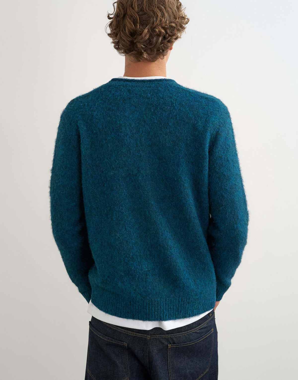 Topman classic fit brushed knitted cardigan in dark teal