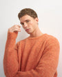 Topman relaxed fit crewneck knitted jumper in orange