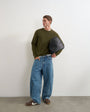 Topman relaxed fit loose knit jumper in khaki