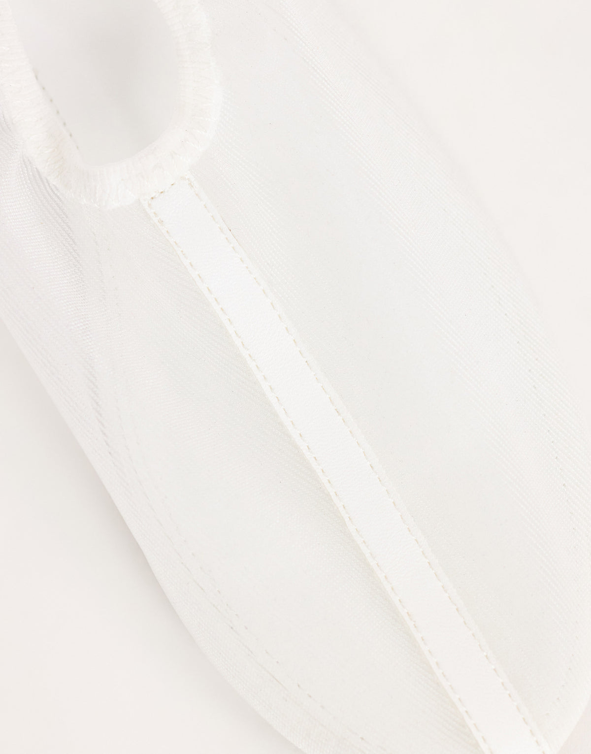 Topshop Blake mesh ballet flat shoe in off white