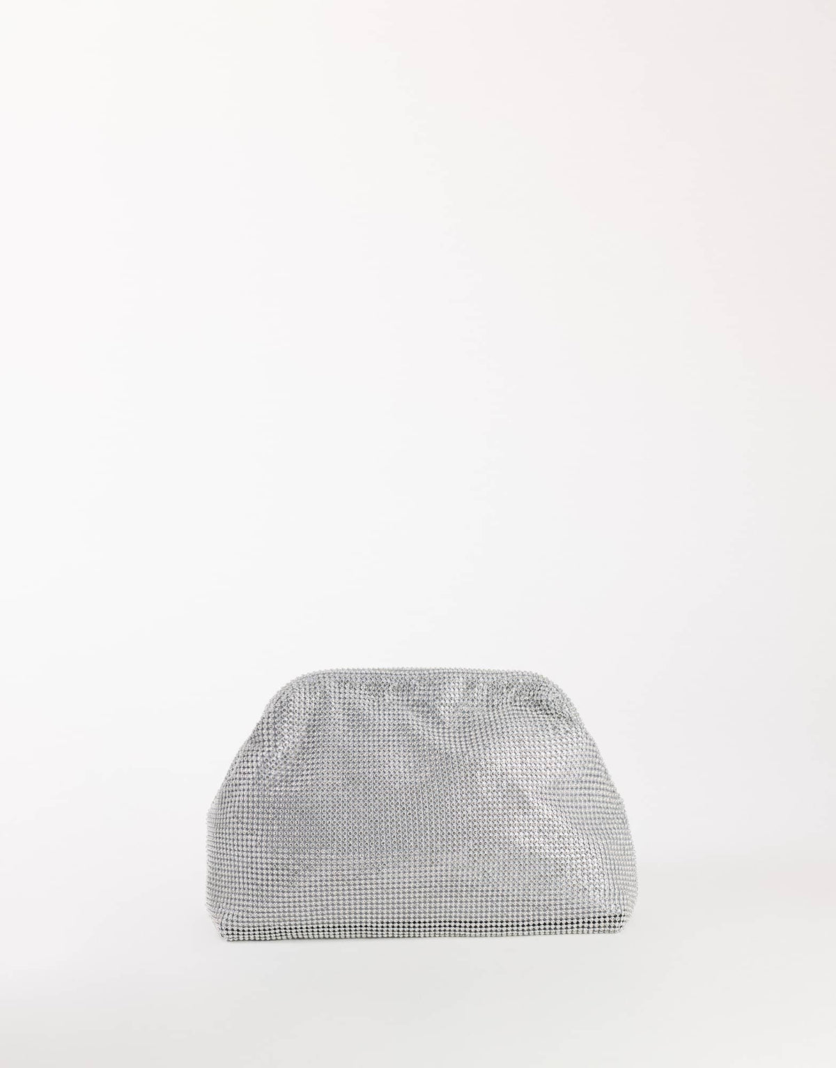 Topshop Golde medium clutch bag in silver diamante