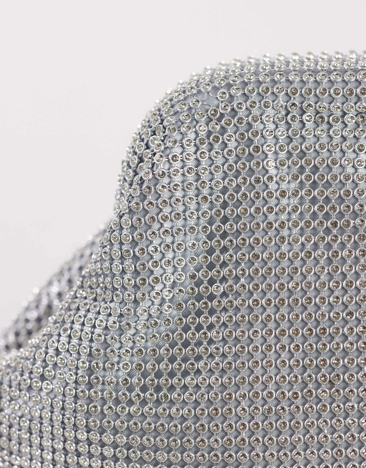 Topshop Golde medium clutch bag in silver diamante