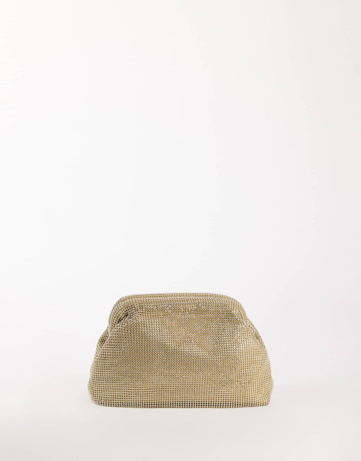 Topshop Golde medium clutch bag in gold diamante