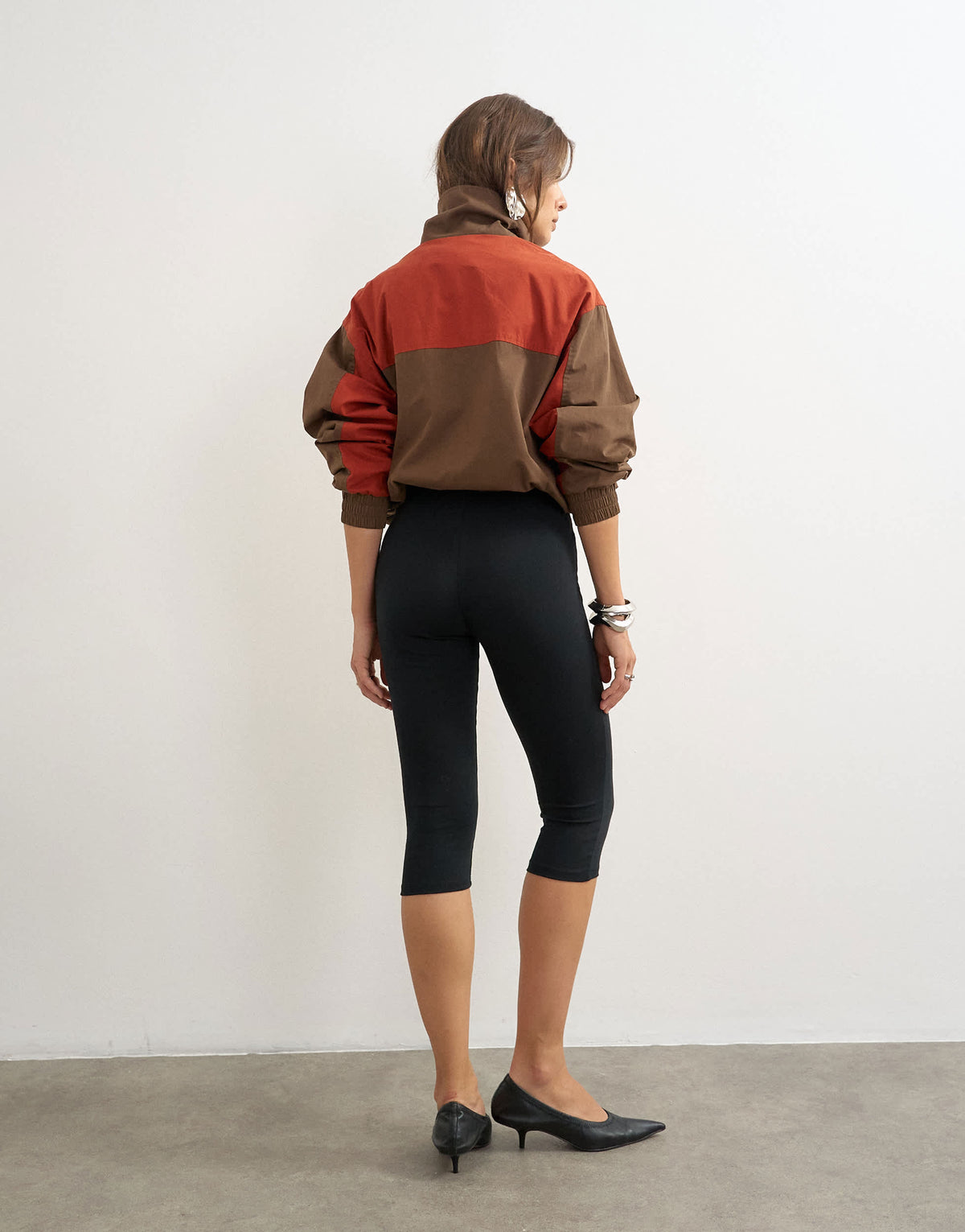 Topshop jersey capri leggings in black
