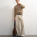Topman classic fit plaited fisherman knit jumper in oatmeal
