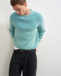 Topman classic fit plaited fisherman knit jumper in teal