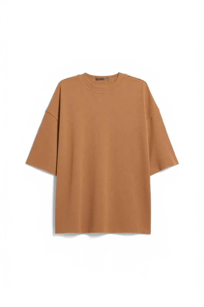 Topshop 'Sundream' graphic embroidered detail oversized t-shirt in brown