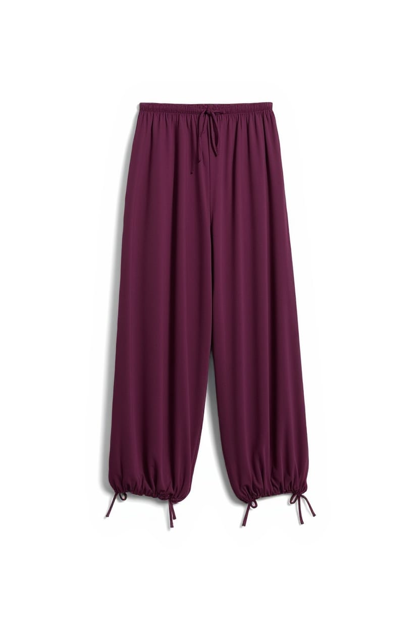 Topshop viscose jersey balloon trouser in plum