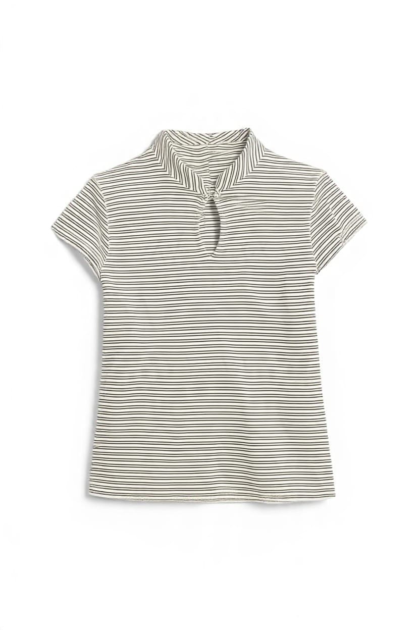 Topshop stripe cap sleeve top in blue