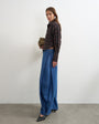 Topshop side pleat cocoon jean in rich blue