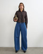 Topshop side pleat cocoon jean in rich blue