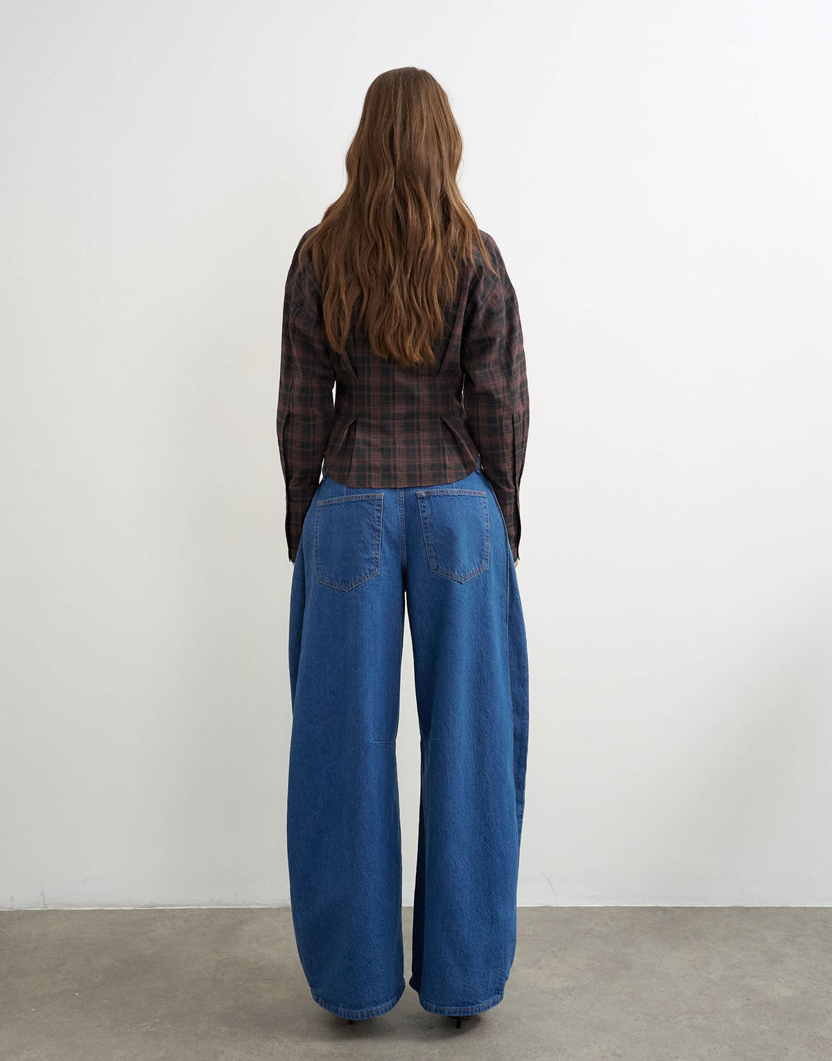 Topshop side pleat cocoon jean in rich blue