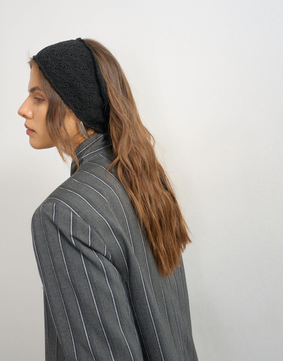 Topshop crochet ear warmer in black