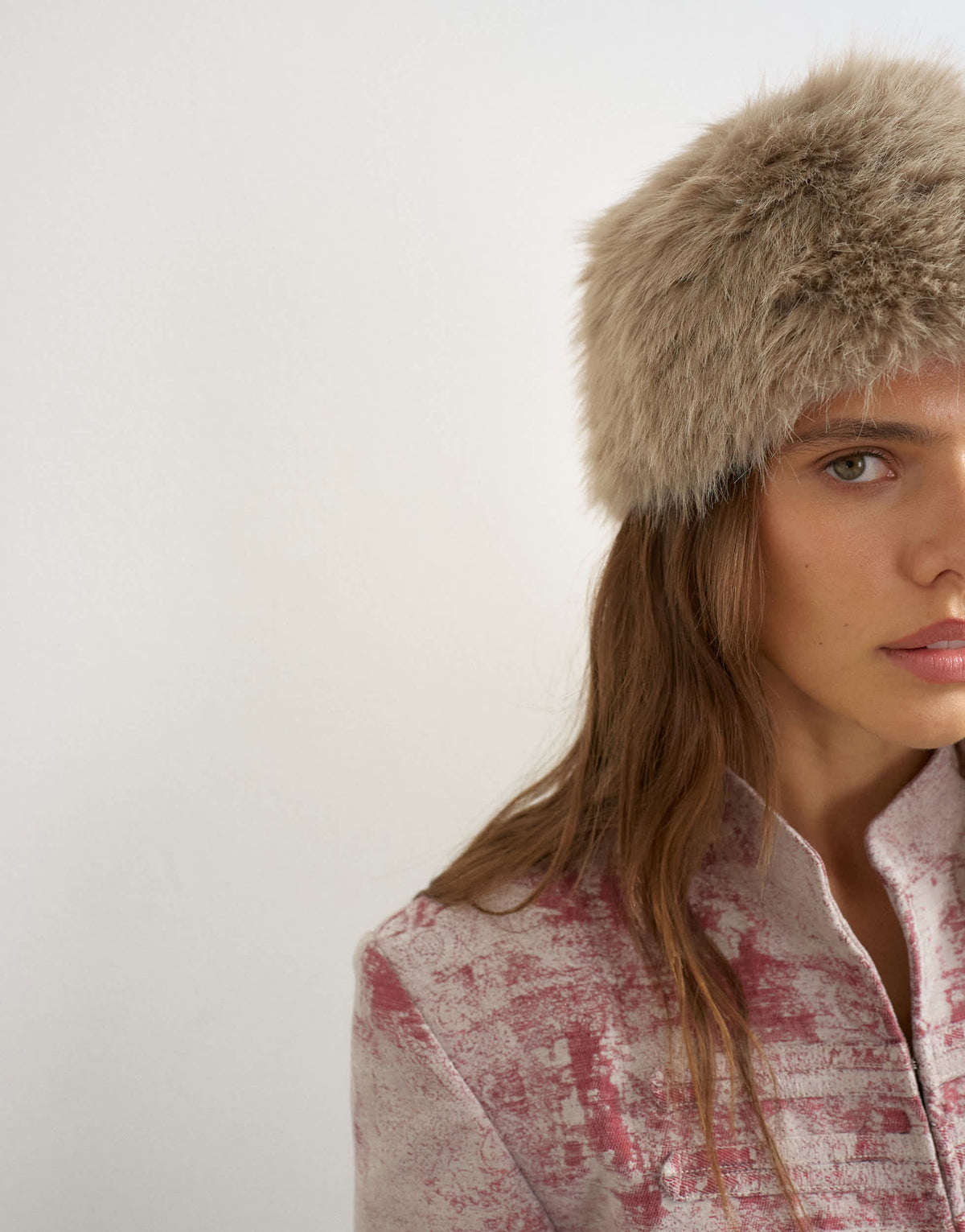 Topshop fur pillbox hat in mink