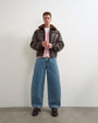 Topman rigid barrel fit jean in mid wash