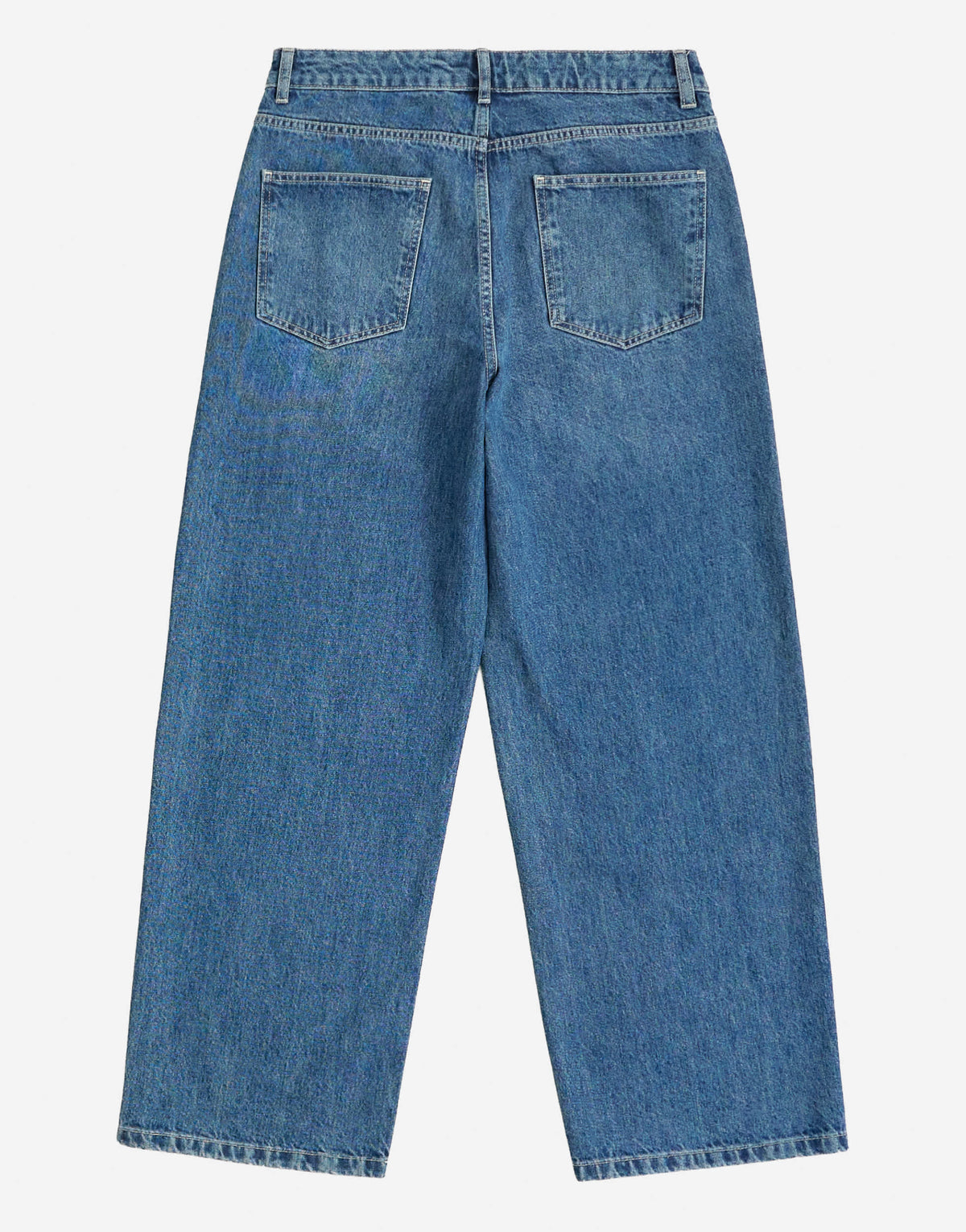 Topman rigid baggy fit jean in mid wash
