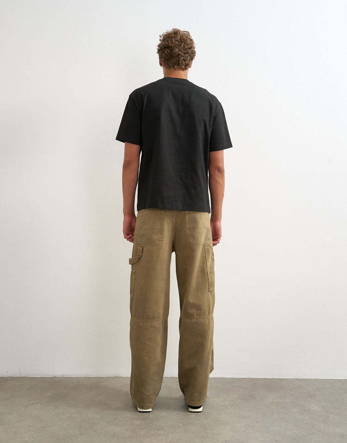 Topman rigid baggy fit carpenter jean in tan