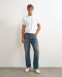 Topman rigid straight fit jean with tint in mid wash