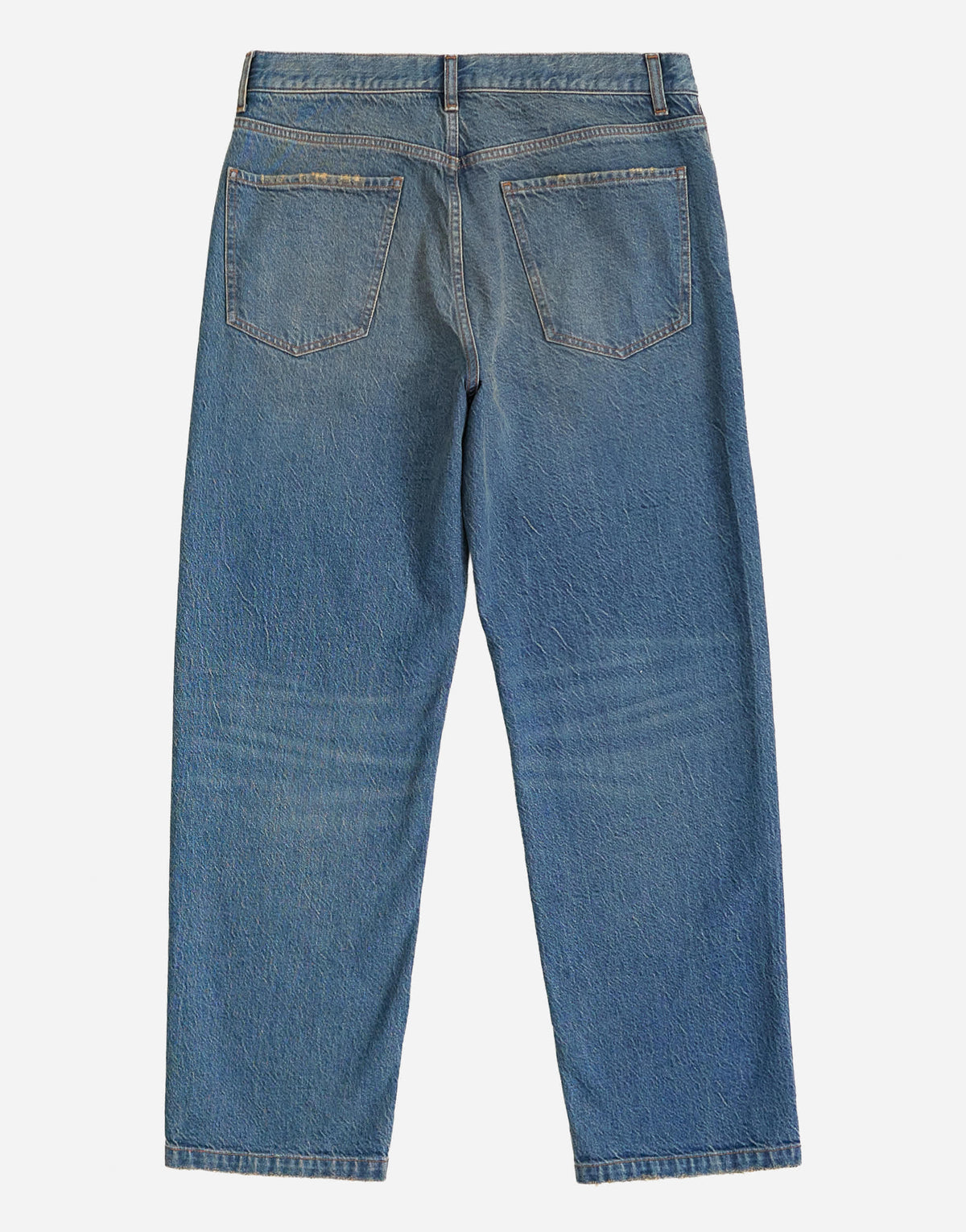 Topman rigid straight fit jean with tint in mid wash