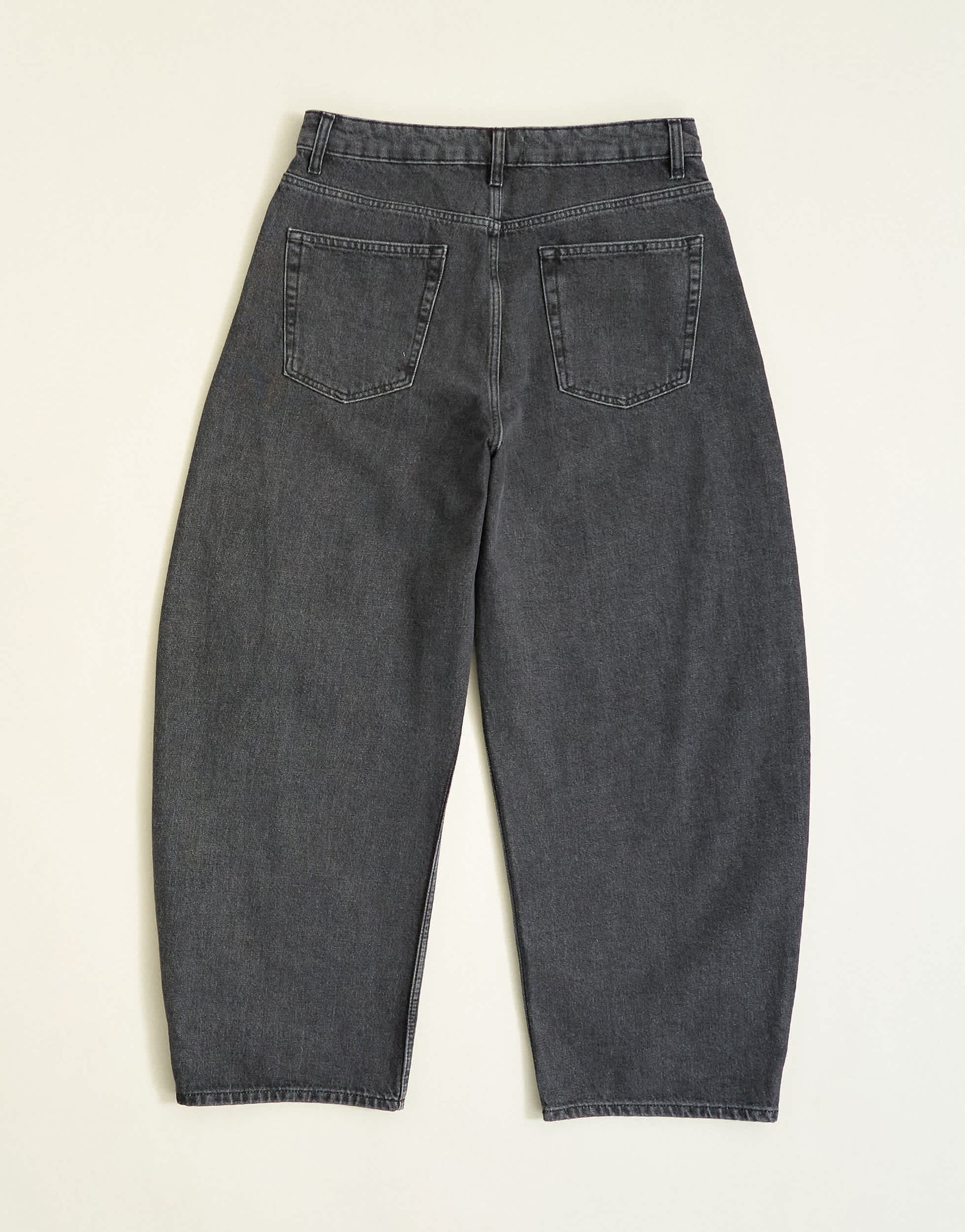 Topman rigid barrel fit jean in washed black