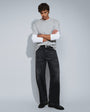 Topman rigid baggy fit jean in washed black