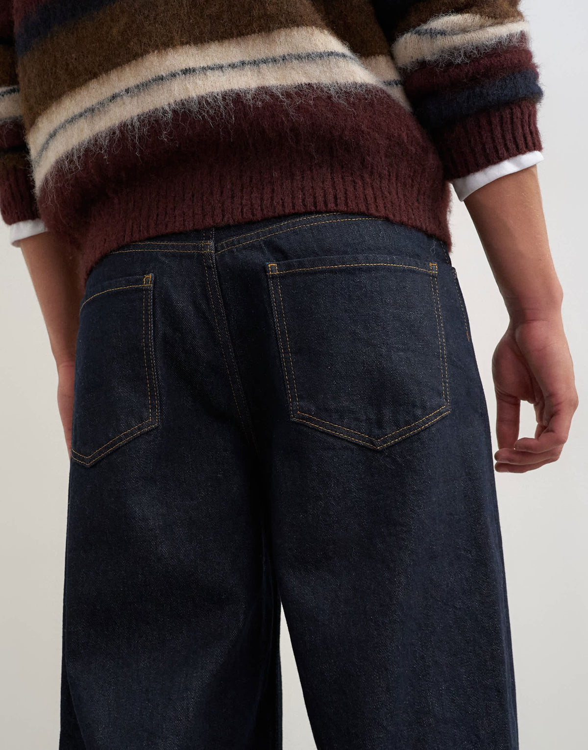 Topman rigid baggy fit jean in rinse wash
