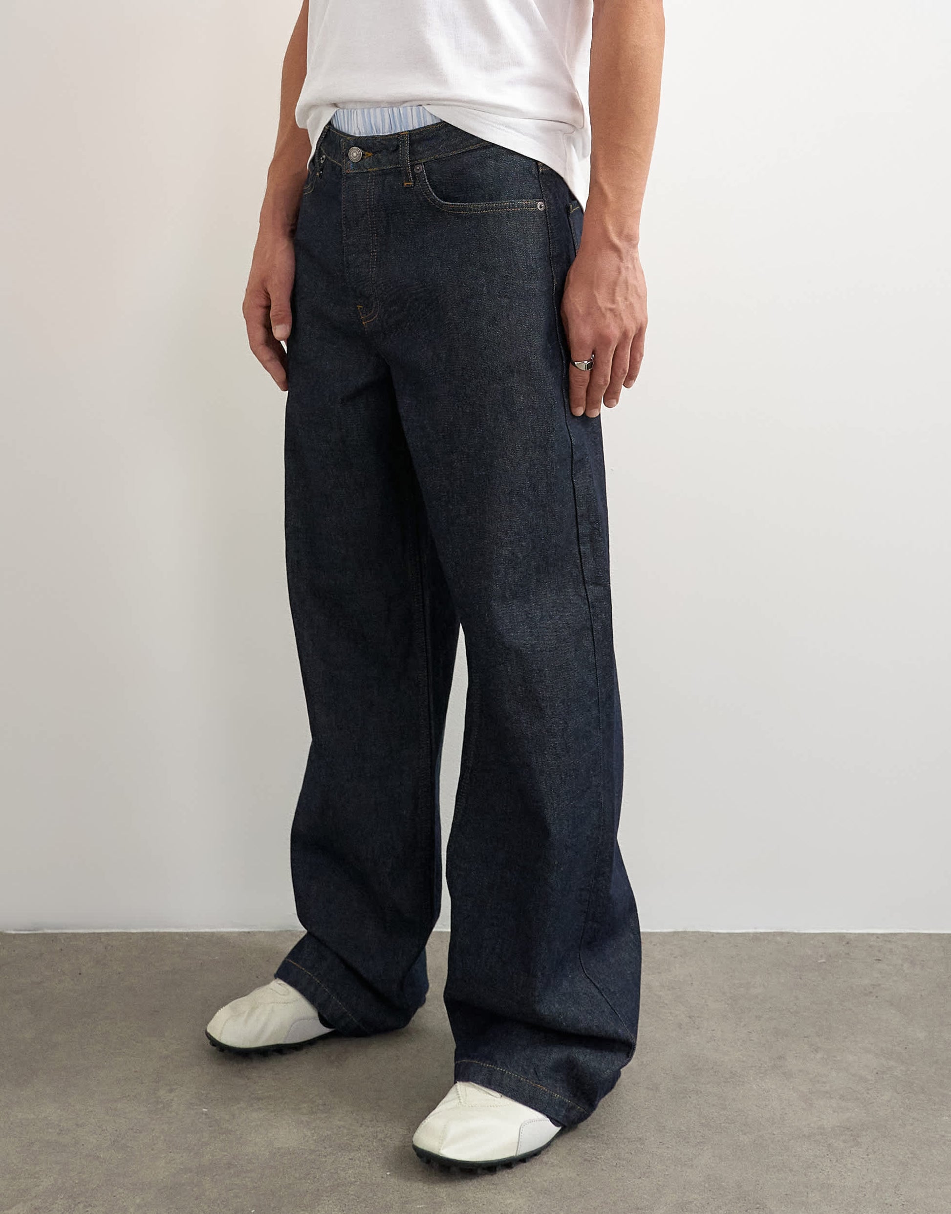 Topman rigid baggy fit jean in raw