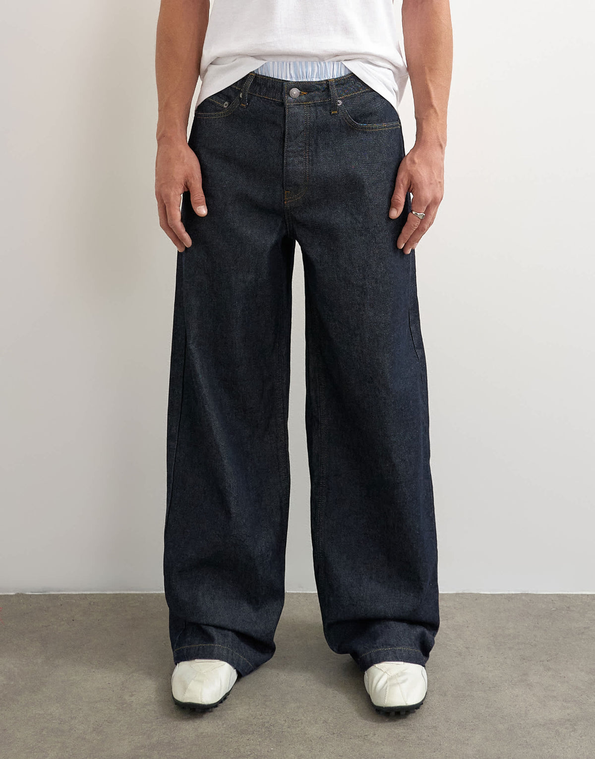 Topman rigid baggy fit jean in raw