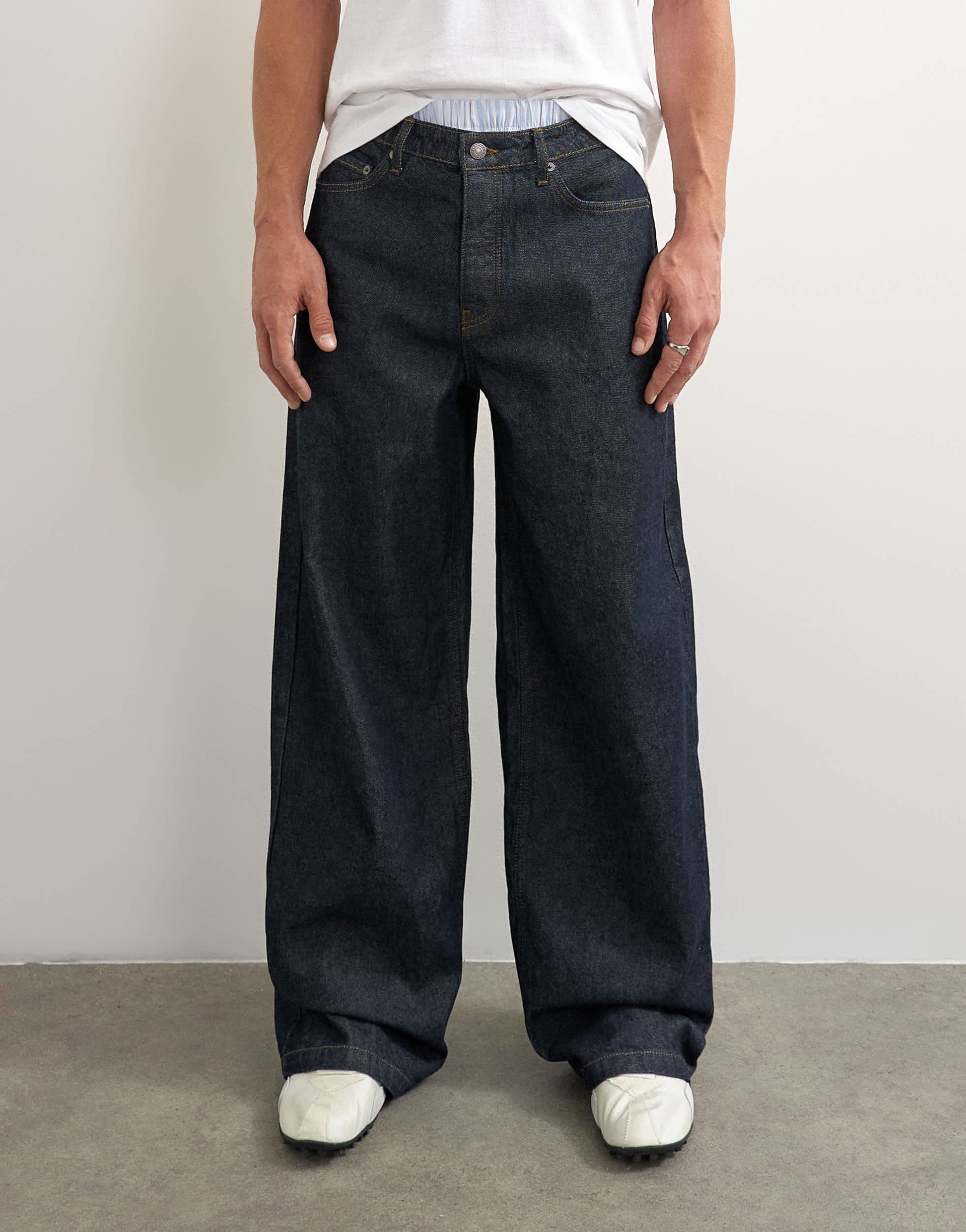 Topman rigid baggy fit jean in raw