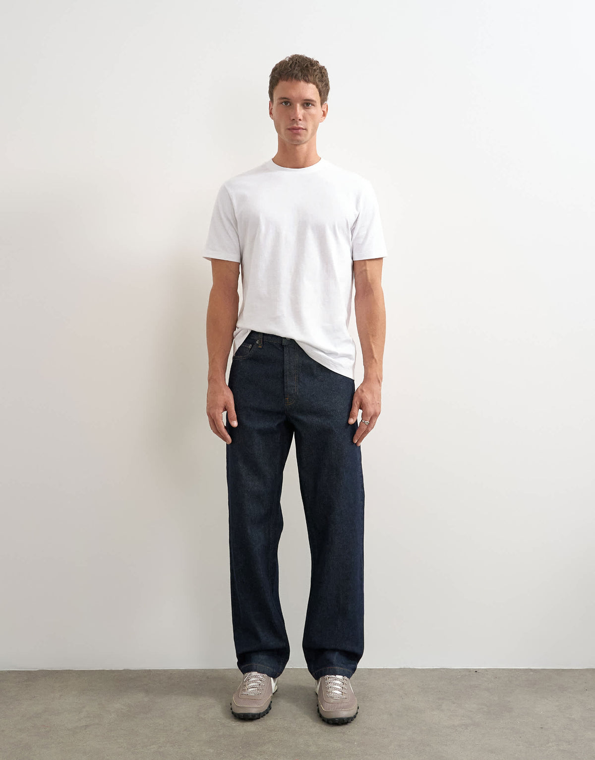 Topman rigid straight fit jean in raw