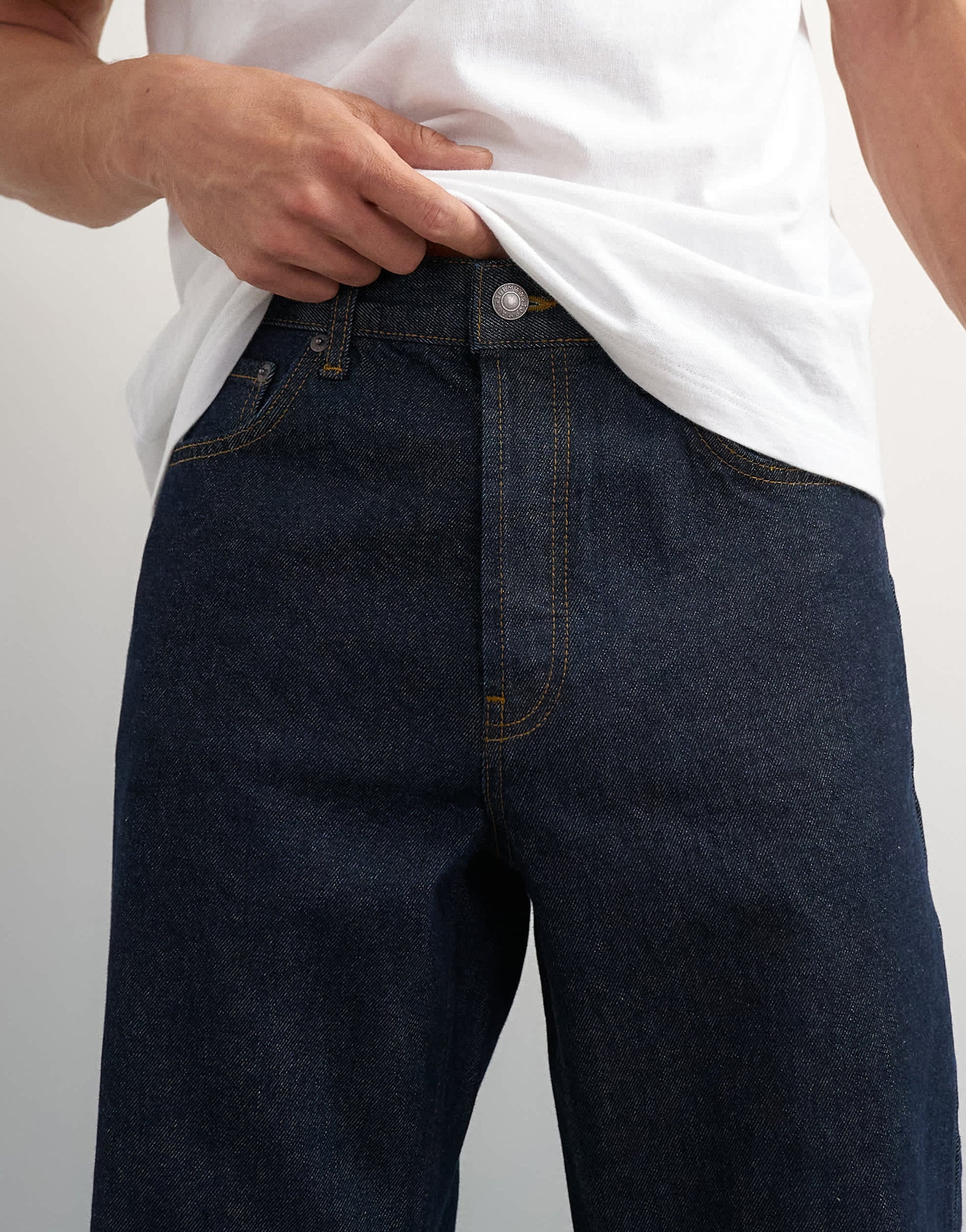 Topman rigid straight fit jean in raw