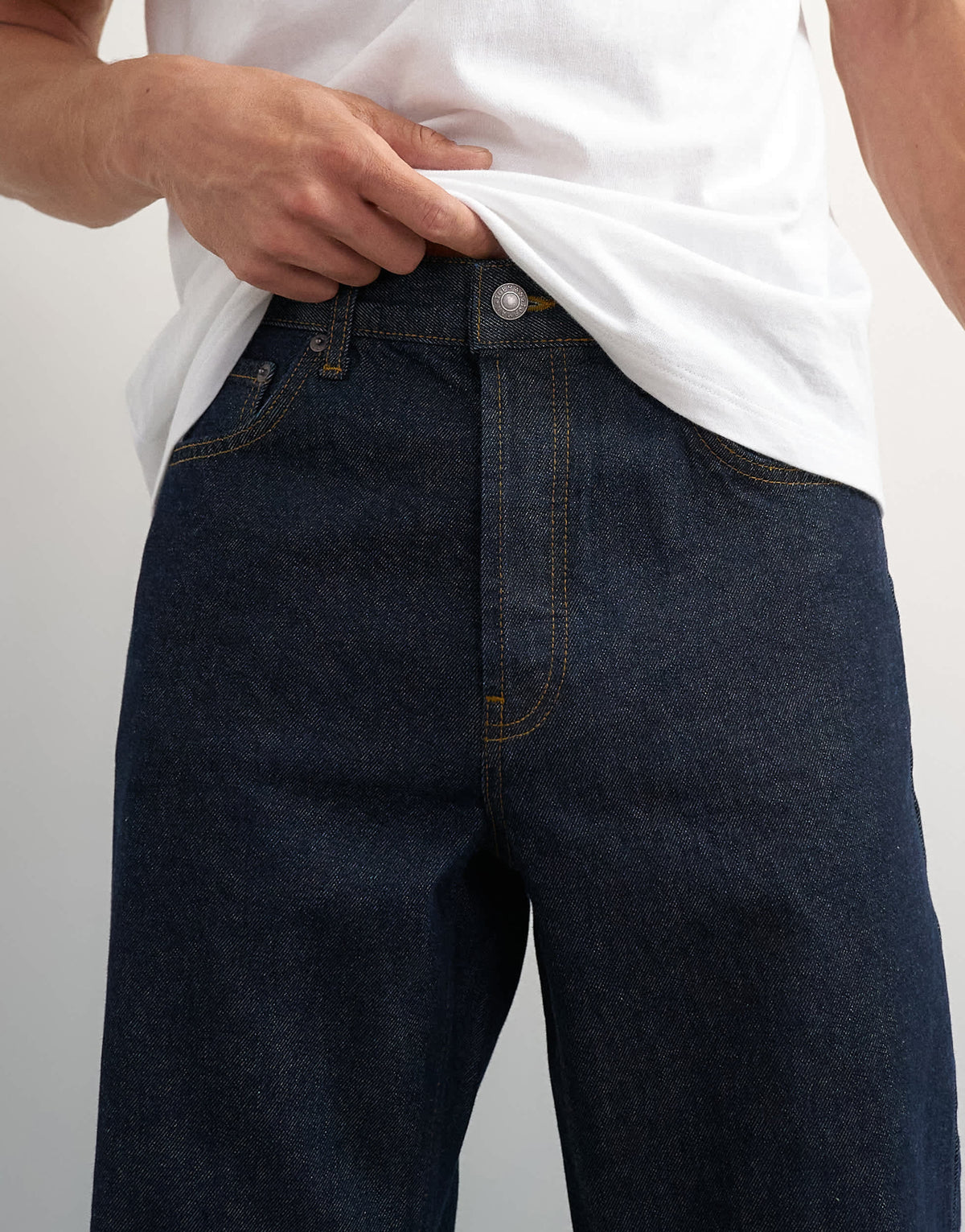 Topman rigid straight fit jean in raw