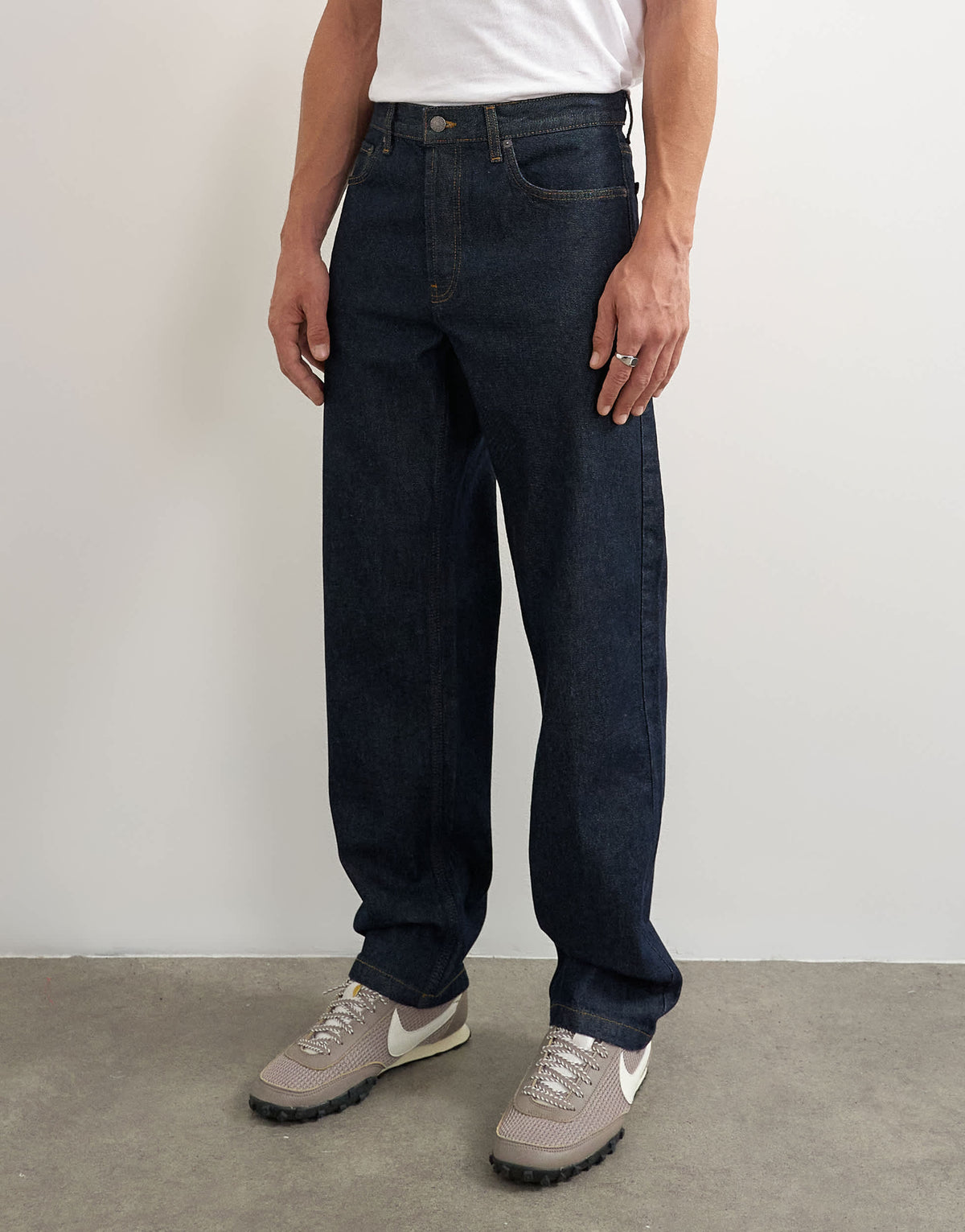 Topman rigid straight fit jean in raw